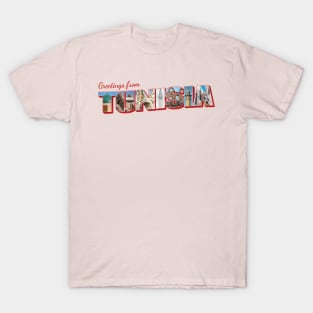 Greetings from Tunisia Vintage style retro souvenir T-Shirt